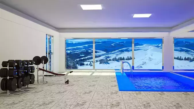 interior room gym Free 3D model