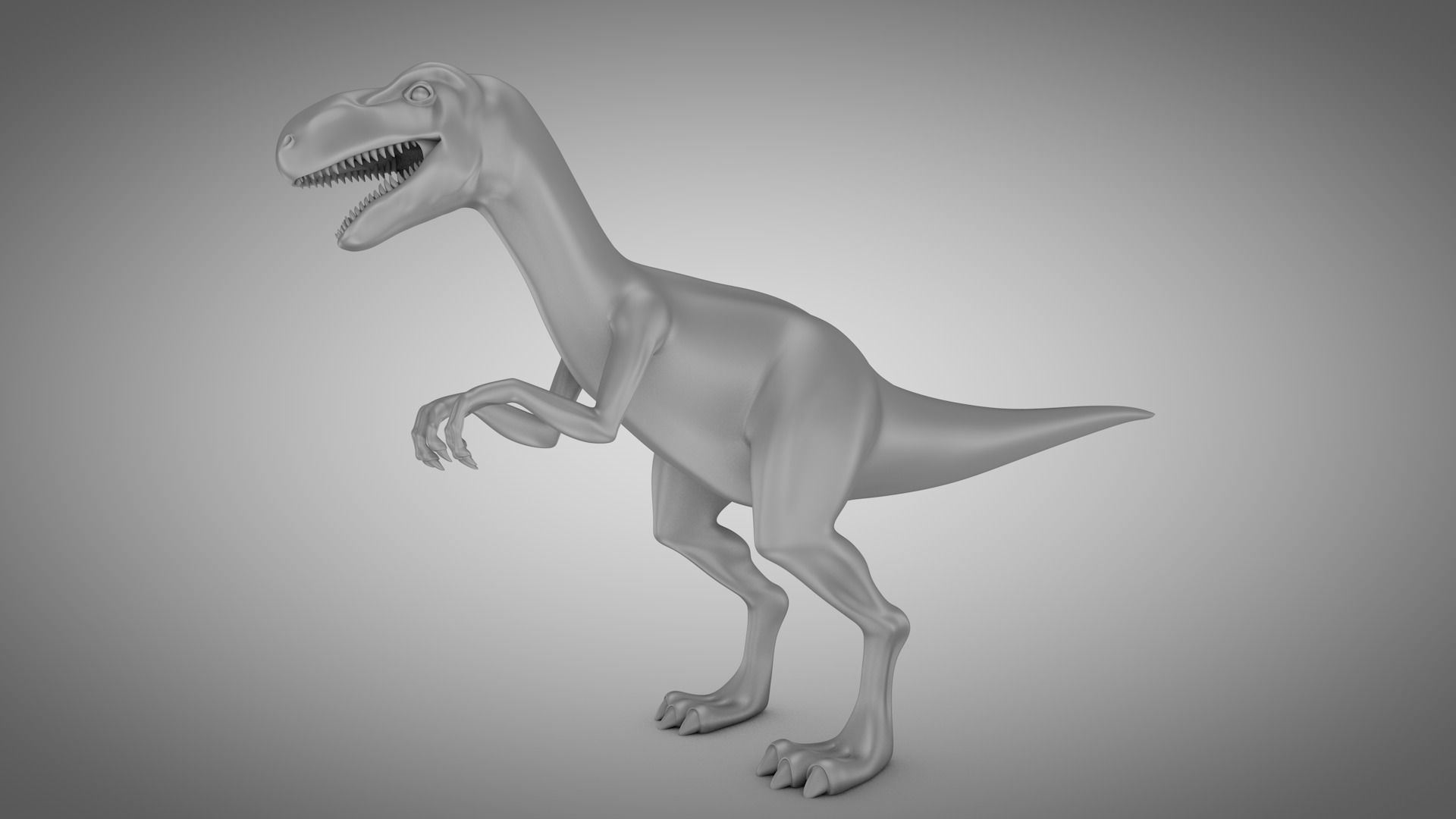 Dinosaur Rigged Low-poly 3D model_7