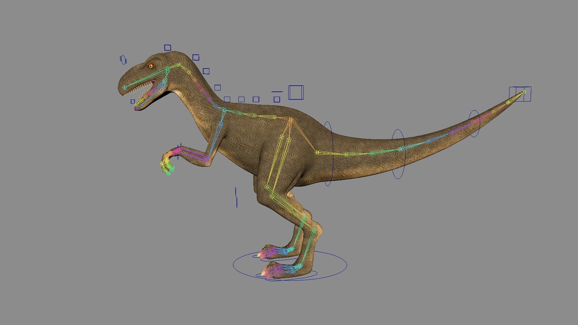 Dinosaur Rigged Low-poly 3D model_6