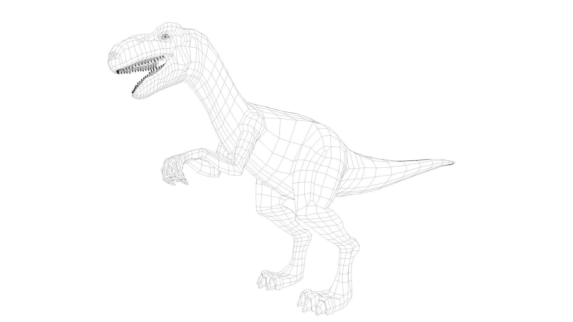 Dinosaur Rigged Low-poly 3D model_8