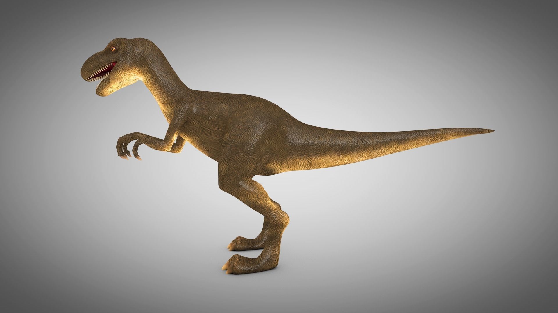 Dinosaur Rigged Low-poly 3D model_2