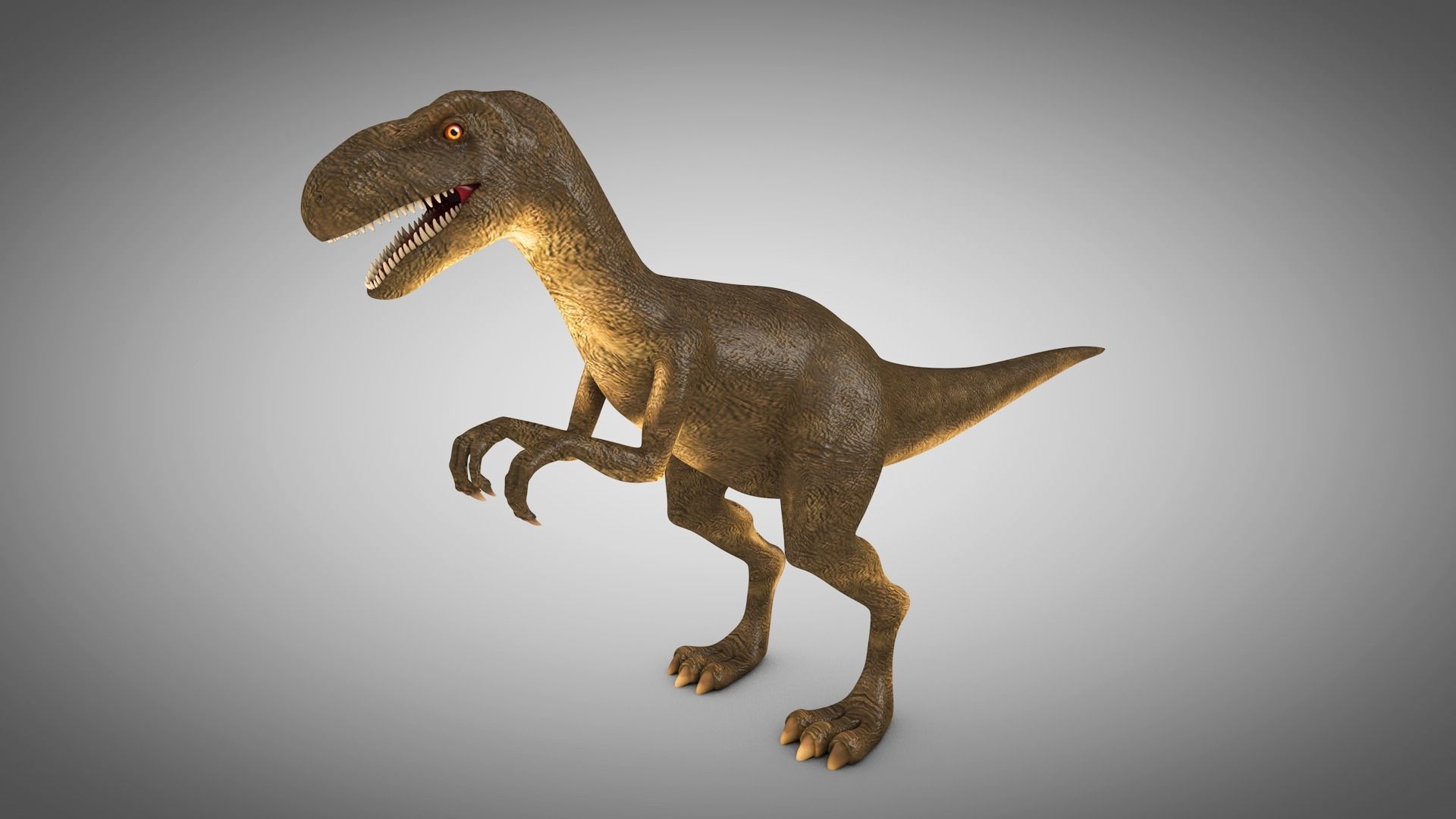 Dinosaur Rigged Low-poly 3D model_3
