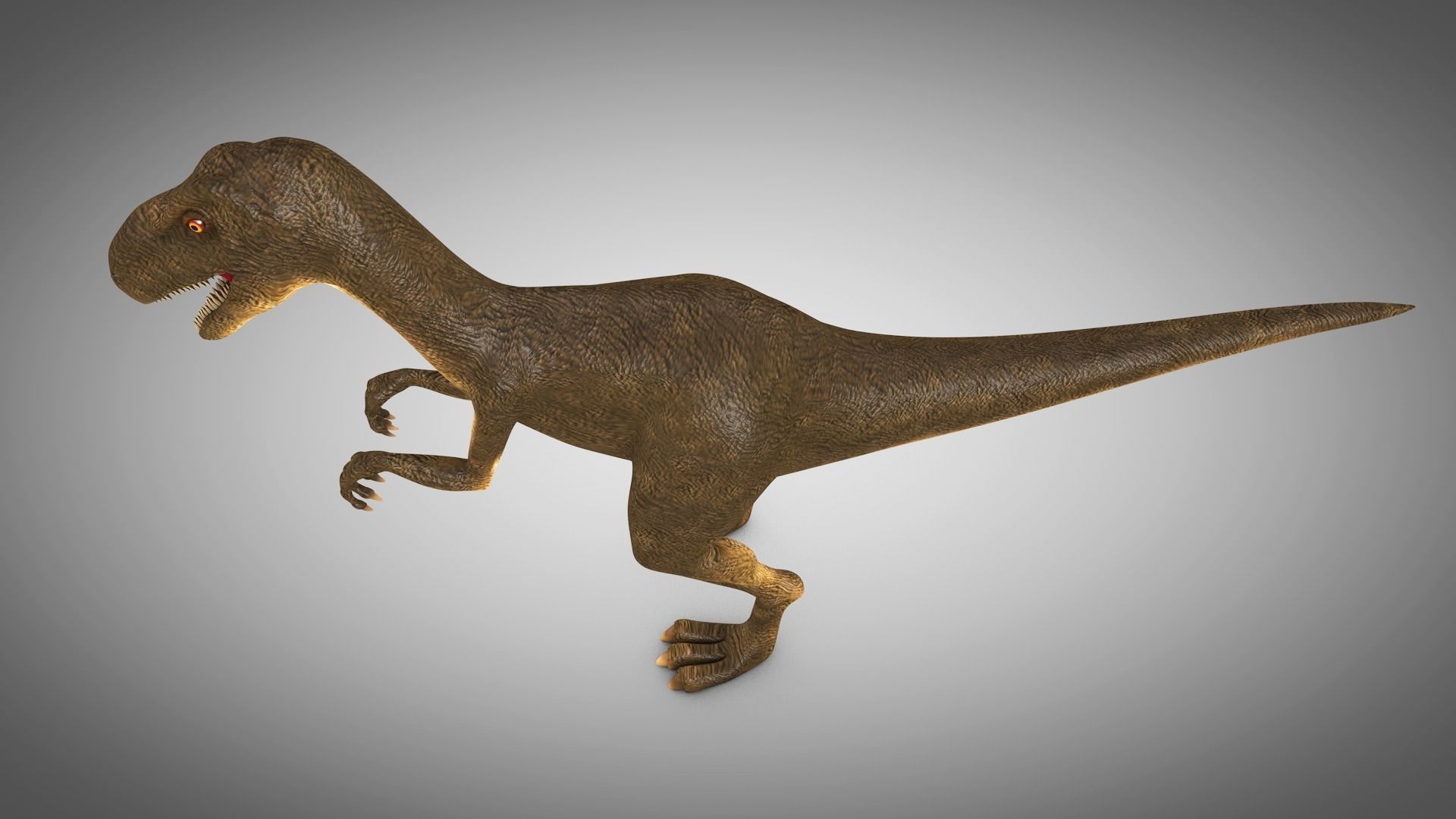 Dinosaur Rigged Low-poly 3D model_1