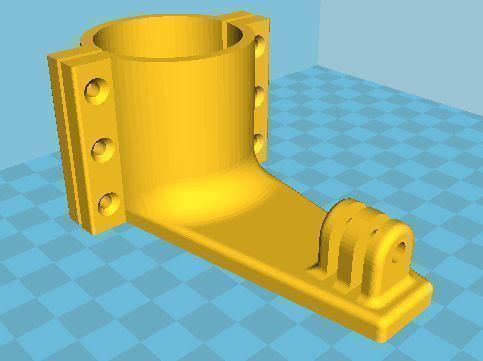 GoPRO Mound for Bike Motorbike Shock Damper Mount 3D print model_1