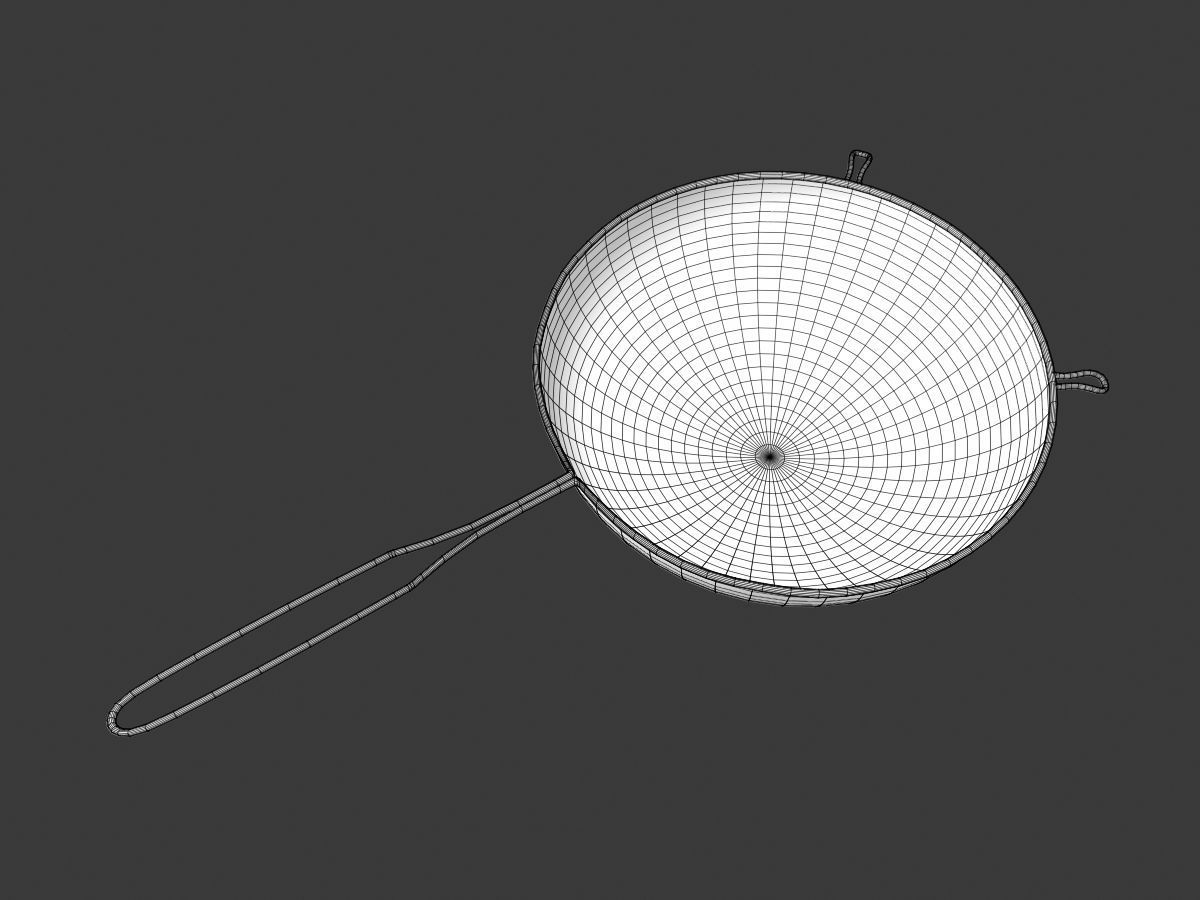 Strainer metal 3D model_2