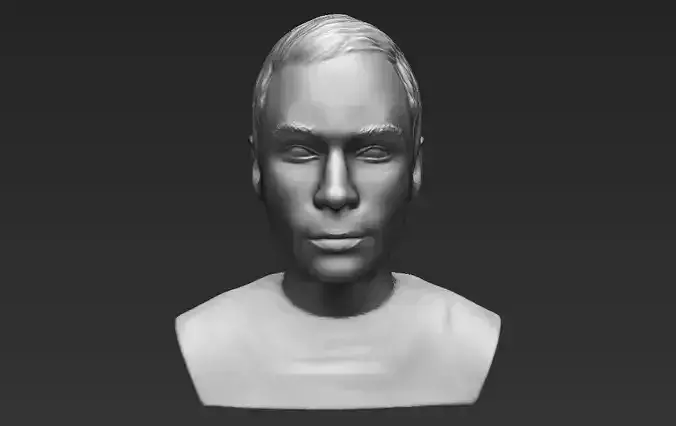 Sheldon Big Bang Theory bust 3D printing ready stl obj formats 3D print model