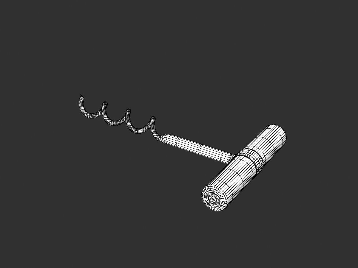 Wine Opener 3D model_2