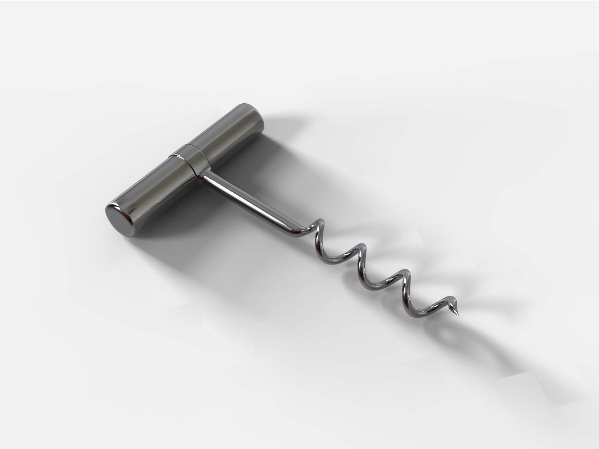 Wine Opener 3D model_1