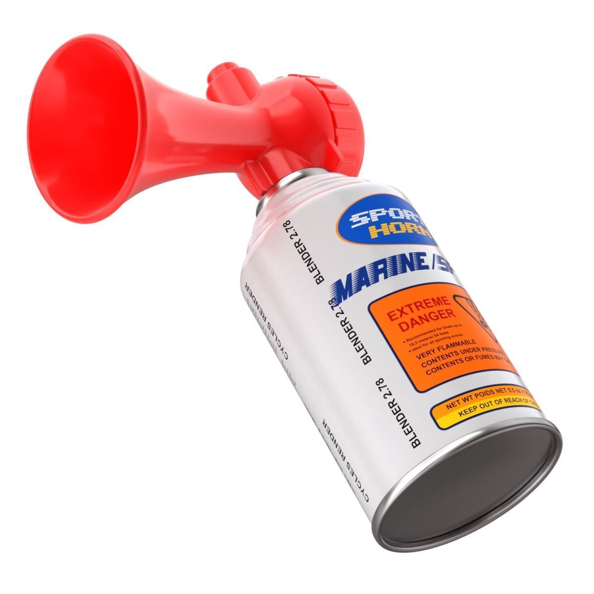 Air Horn 3D model_11