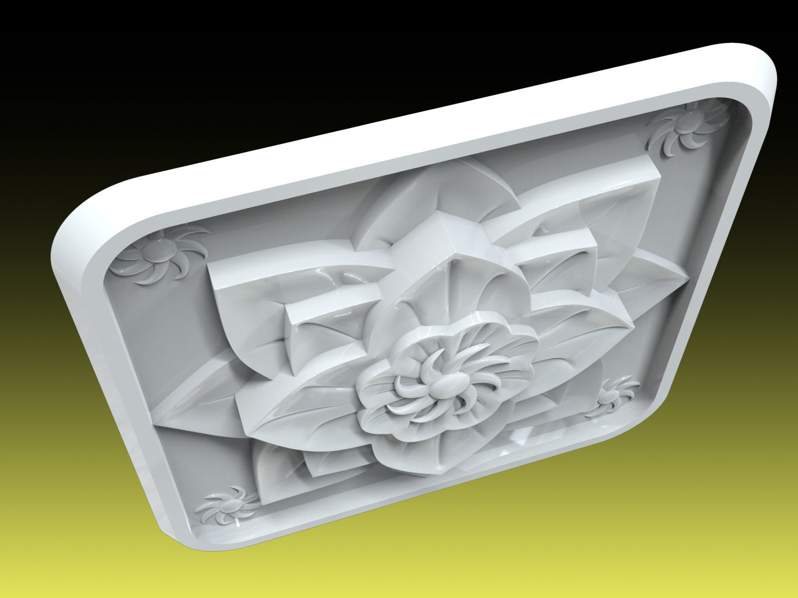 Rosette 034 3D print model_1