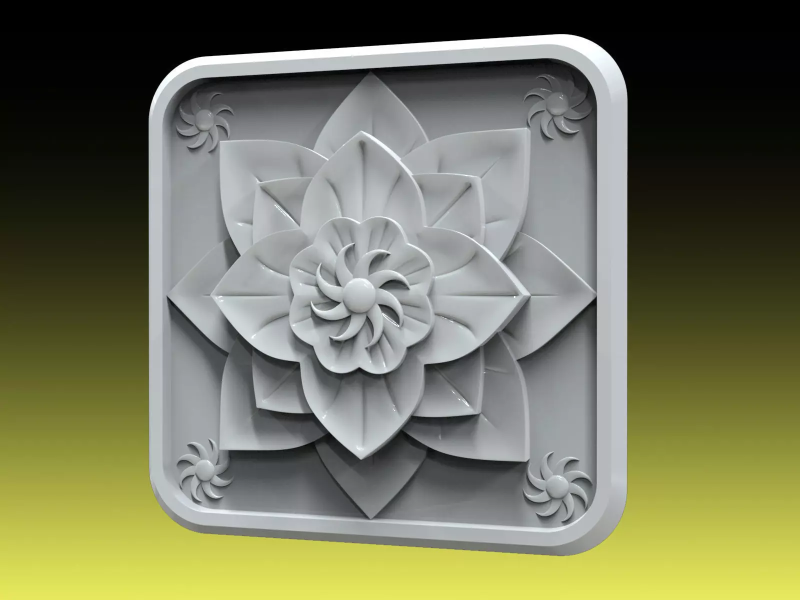 Rosette 034 3D print model_0
