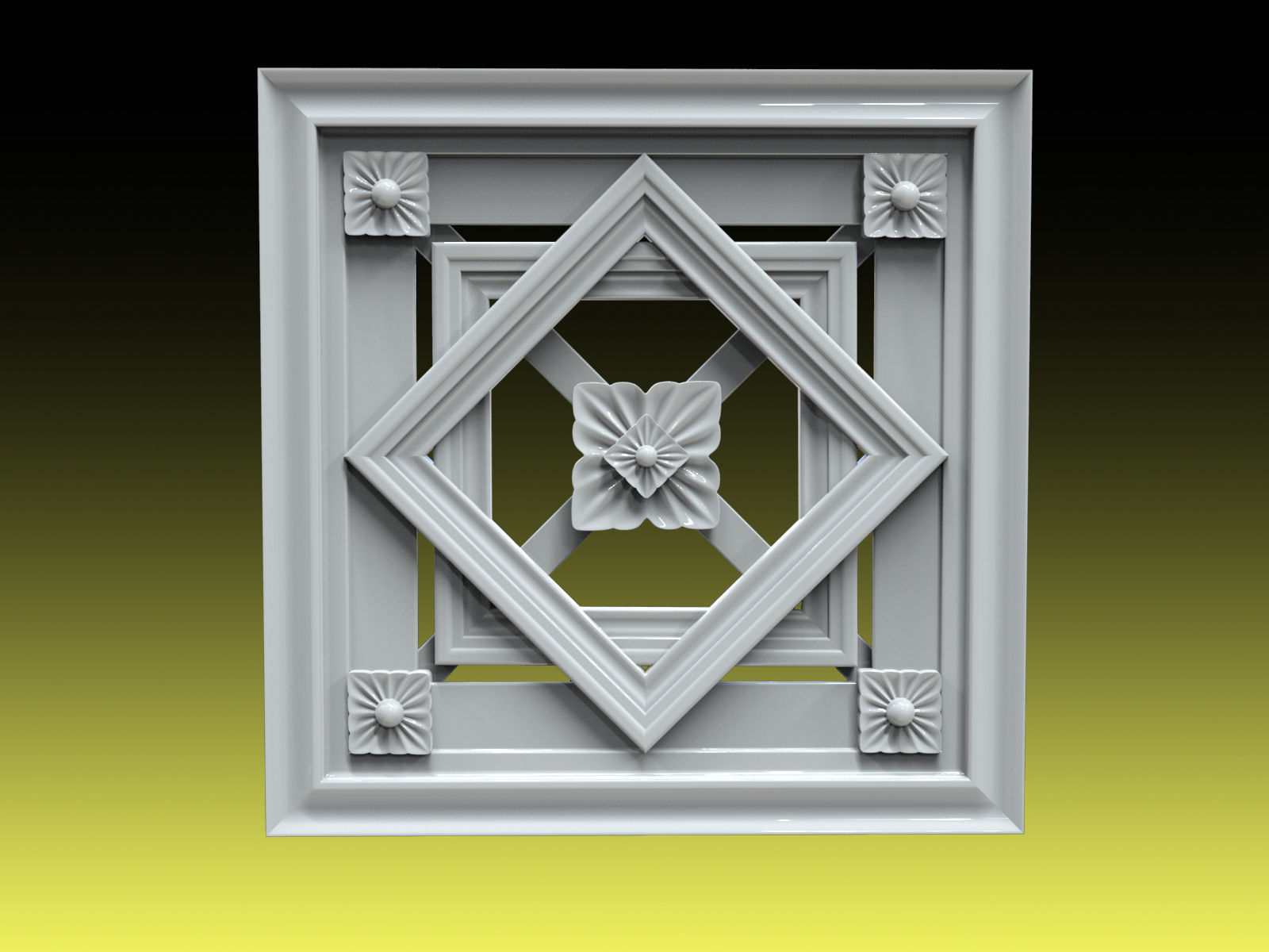 Rosette 035 3D print model_2