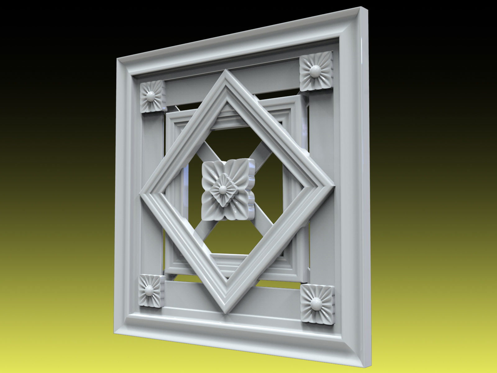 Rosette 035 3D print model_1