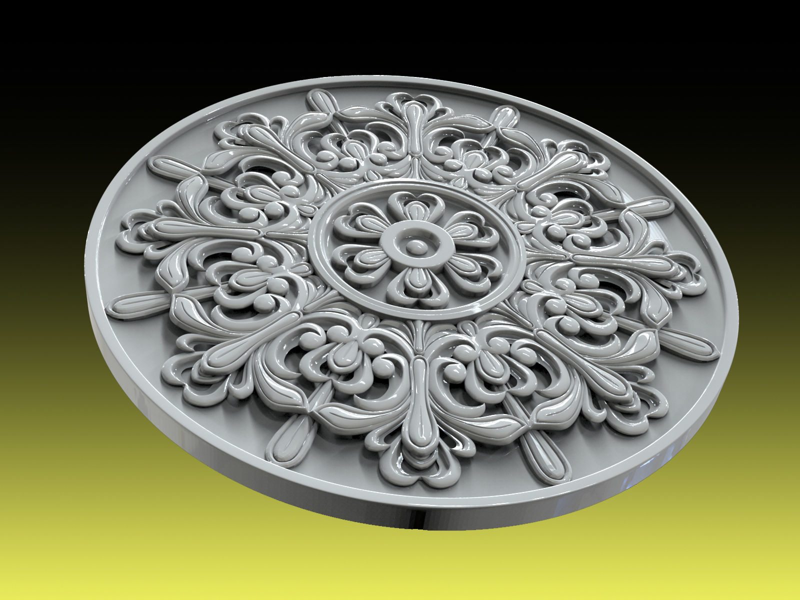 Rosette 042 3D print model_2