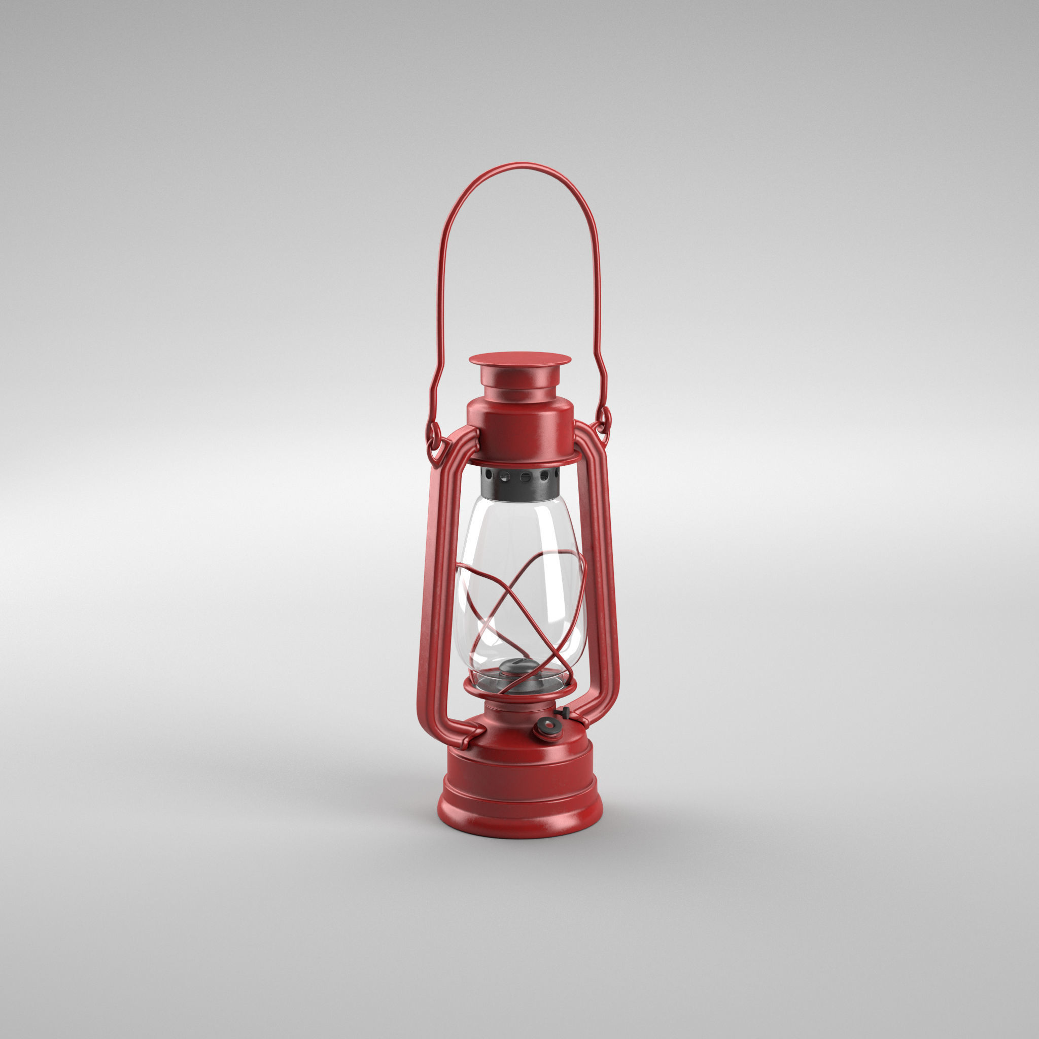 Oillamp with dirty and clean textures Low-poly 3D model_4