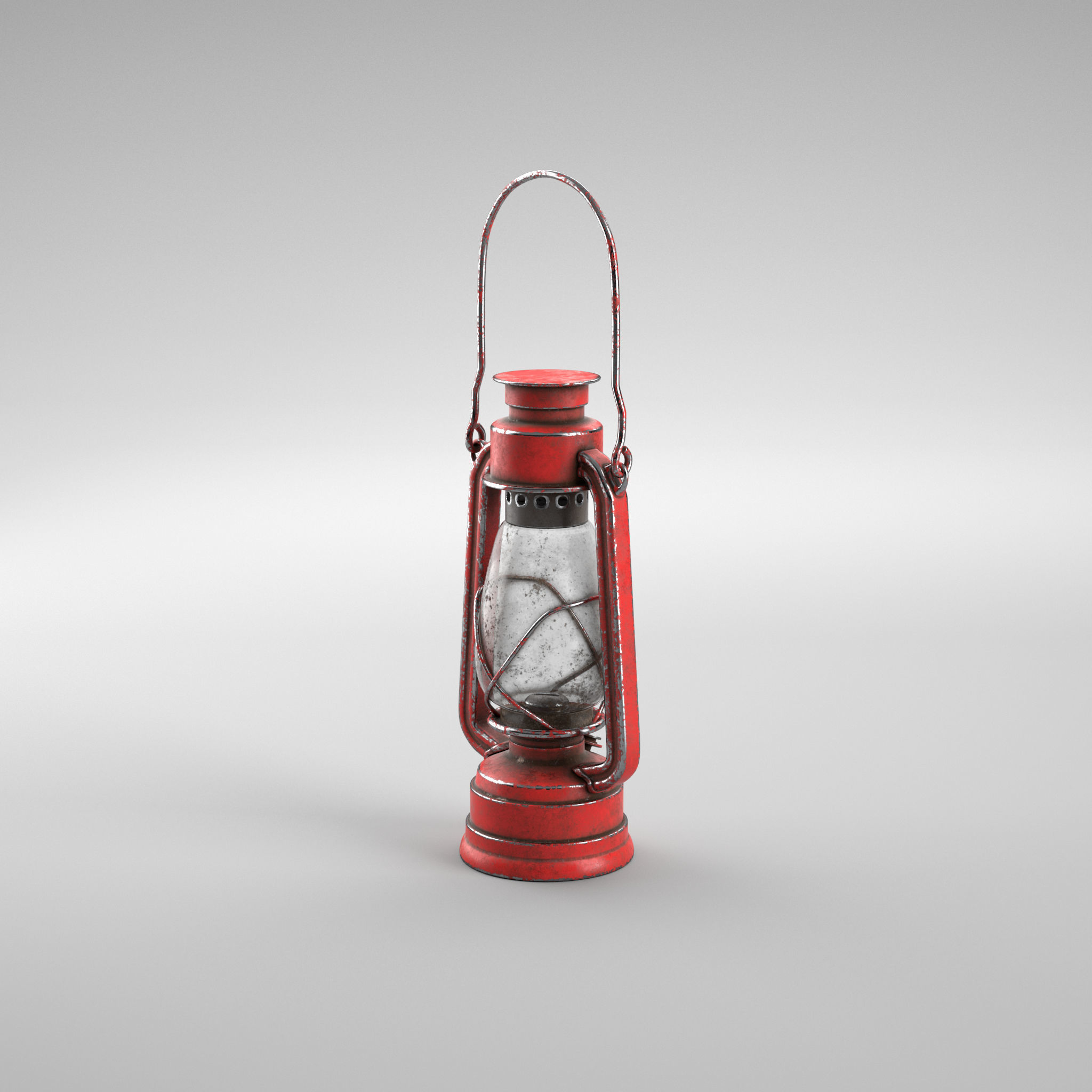 Oillamp with dirty and clean textures Low-poly 3D model_5