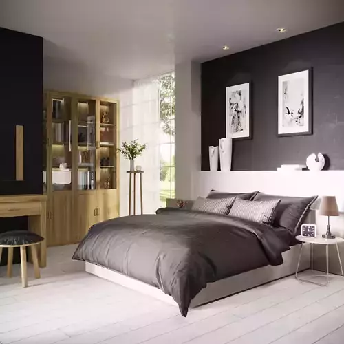 Bedroom Completely finished 3d scene 3D model