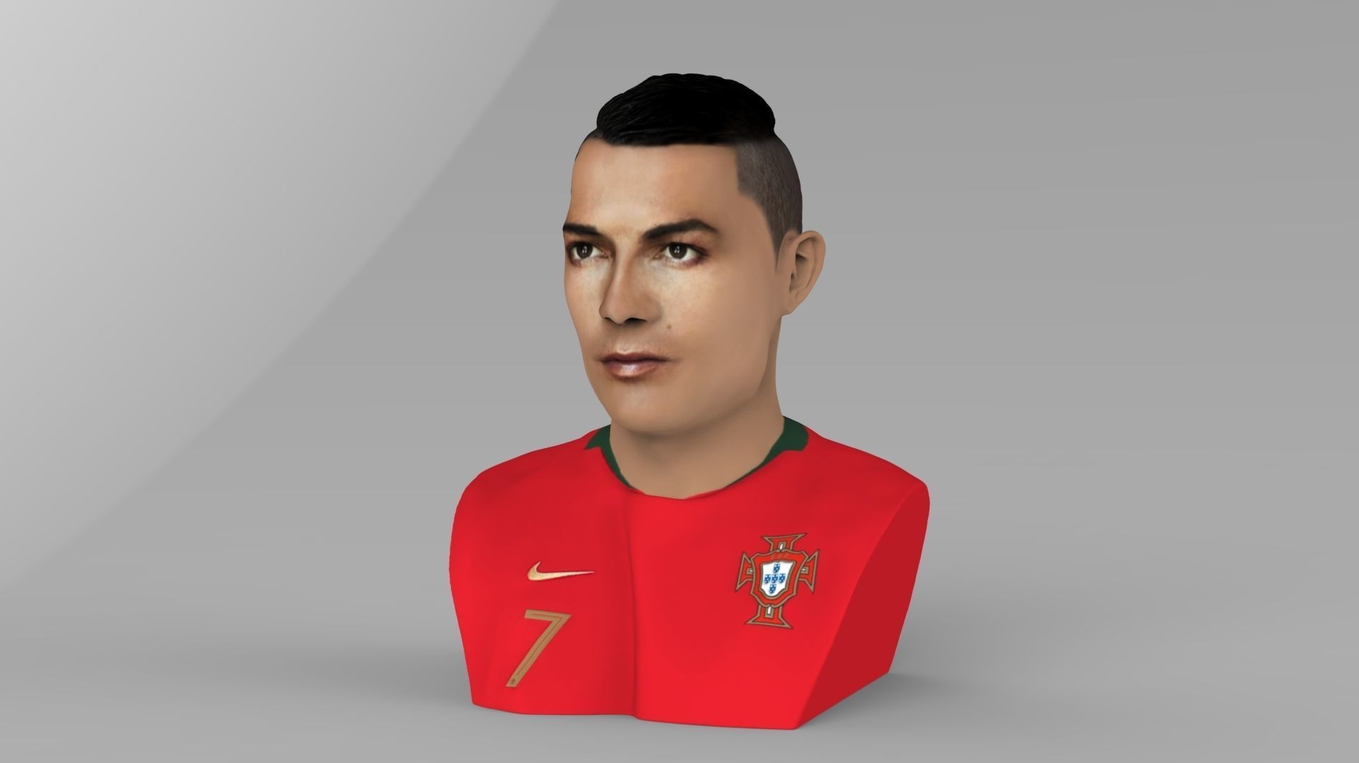 Cristiano Ronaldo bust ready for full color 3D printing 3D print model_3