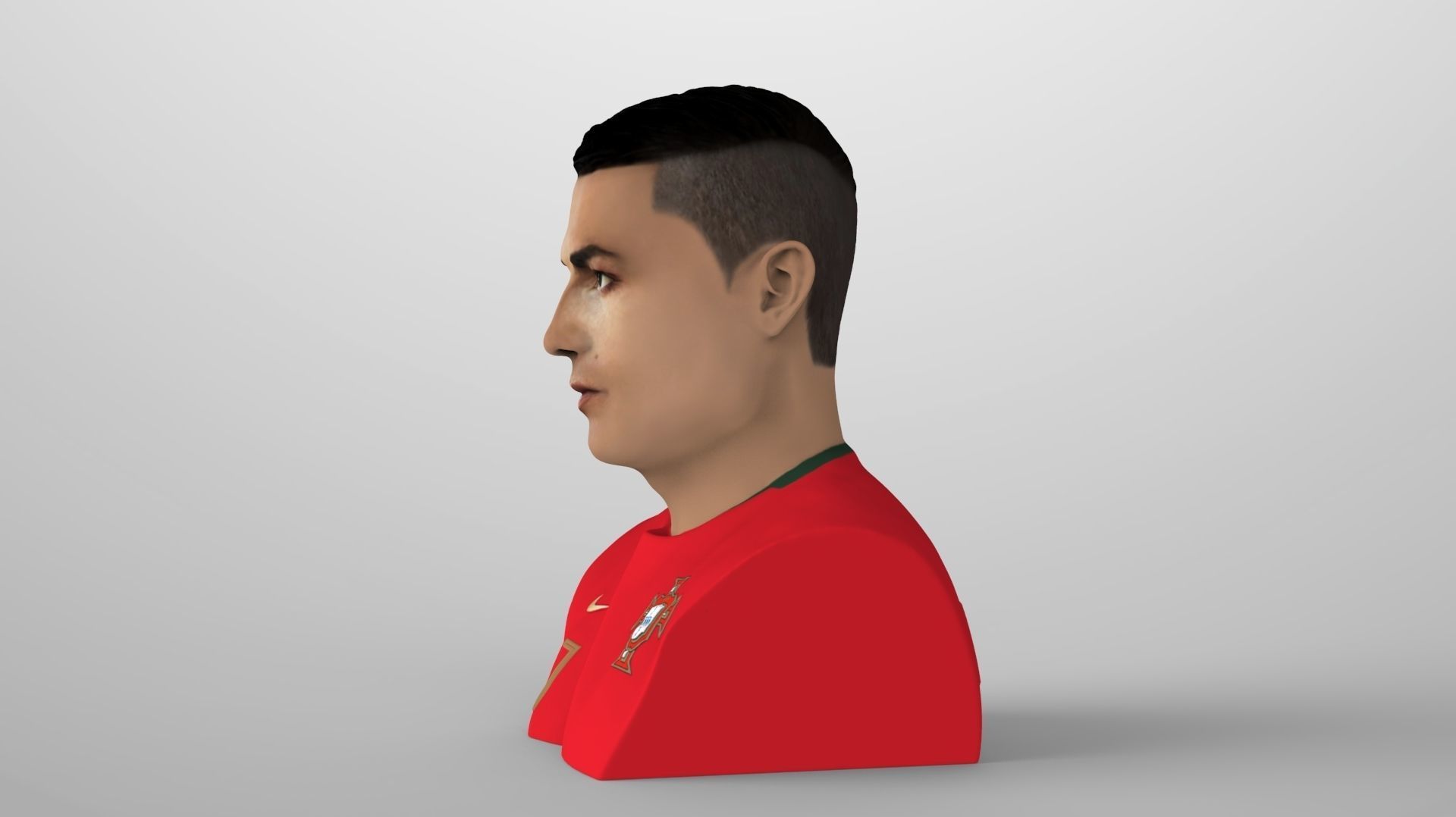 Cristiano Ronaldo bust ready for full color 3D printing 3D print model_5