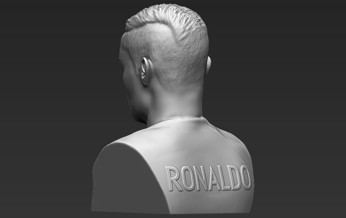 Cristiano Ronaldo bust ready for full color 3D printing 3D print model_36