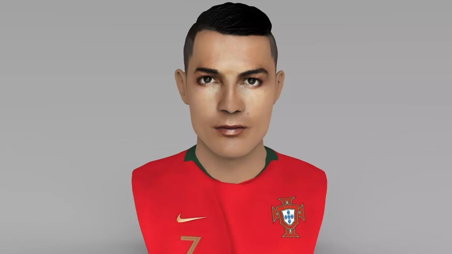 Cristiano Ronaldo bust ready for full color 3D printing 3D print model_0