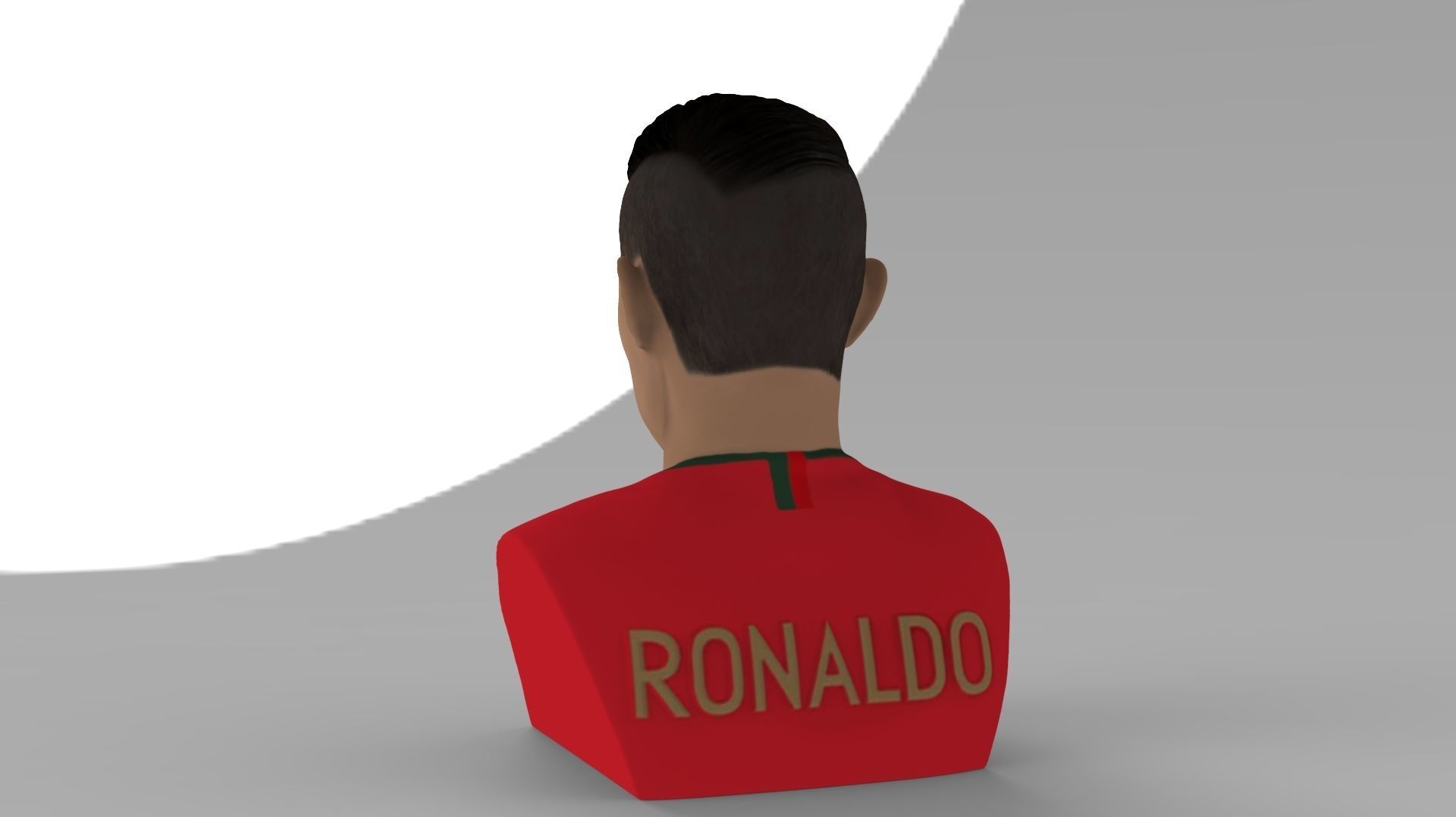Cristiano Ronaldo bust ready for full color 3D printing 3D print model_8