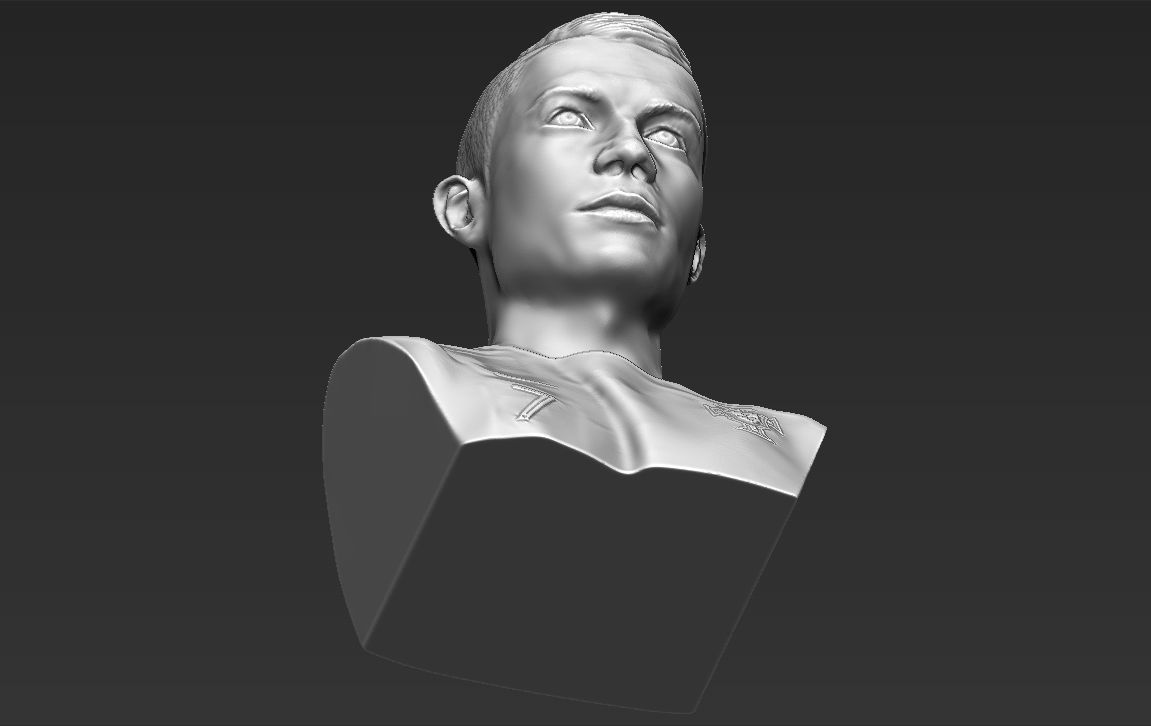 Cristiano Ronaldo bust ready for full color 3D printing 3D print model_44