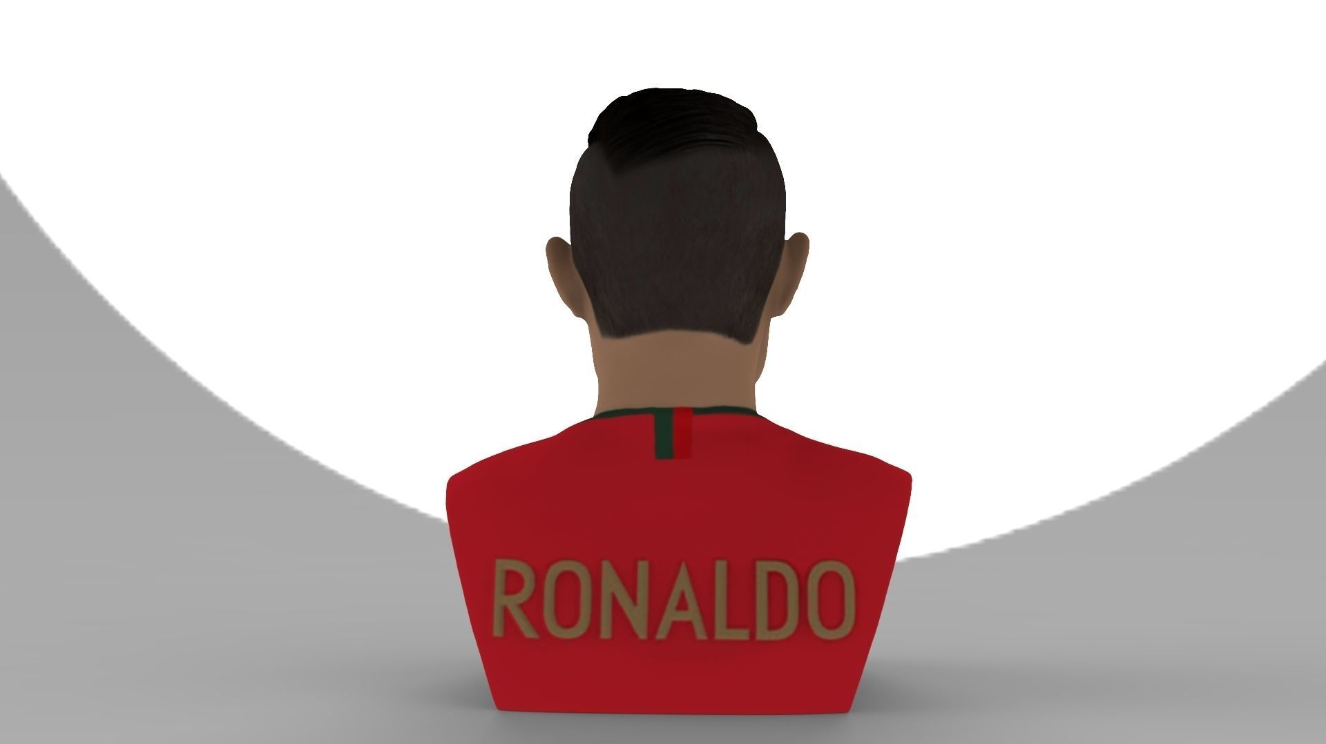 Cristiano Ronaldo bust ready for full color 3D printing 3D print model_9