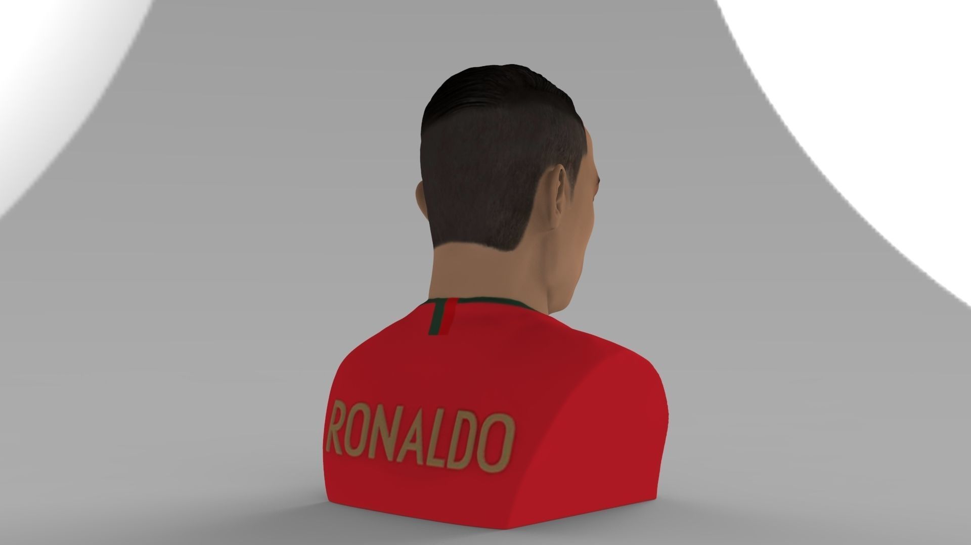 Cristiano Ronaldo bust ready for full color 3D printing 3D print model_12