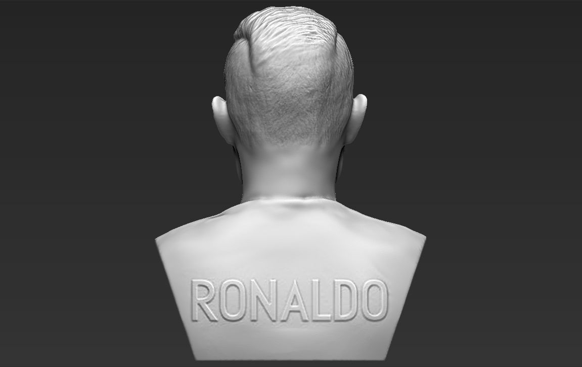 Cristiano Ronaldo bust ready for full color 3D printing 3D print model_35
