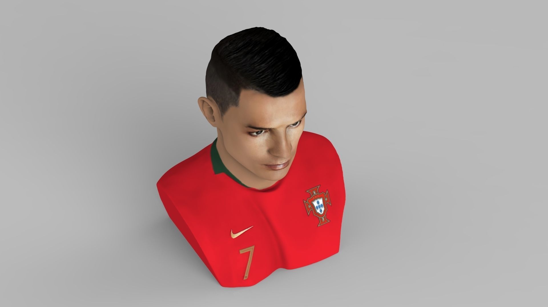 Cristiano Ronaldo bust ready for full color 3D printing 3D print model_17