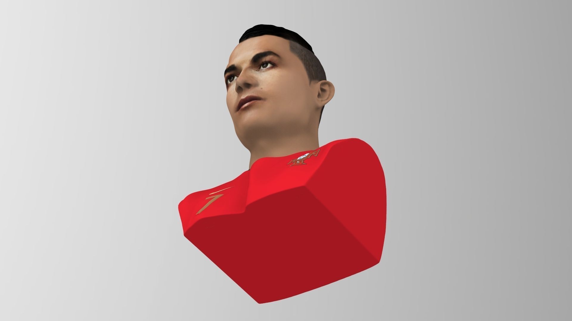 Cristiano Ronaldo bust ready for full color 3D printing 3D print model_18