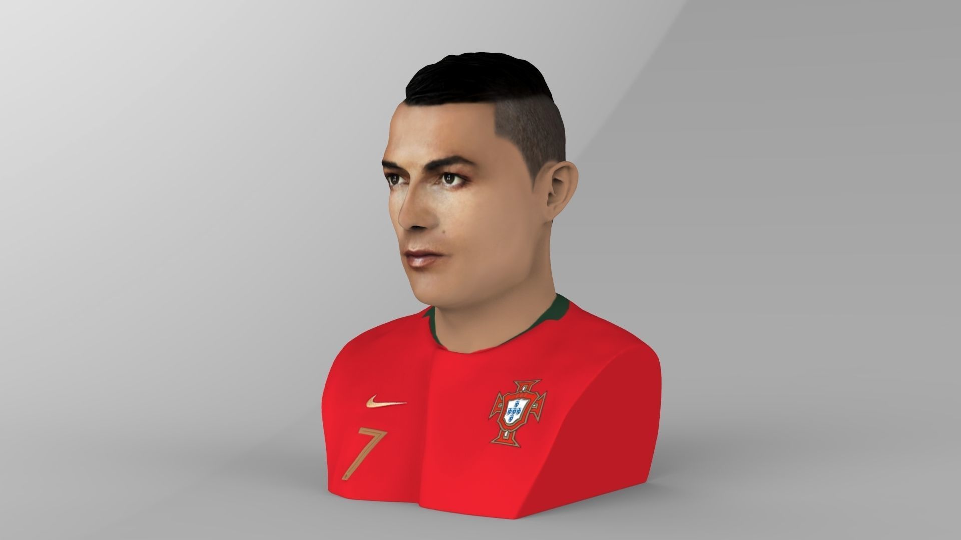 Cristiano Ronaldo bust ready for full color 3D printing 3D print model_6
