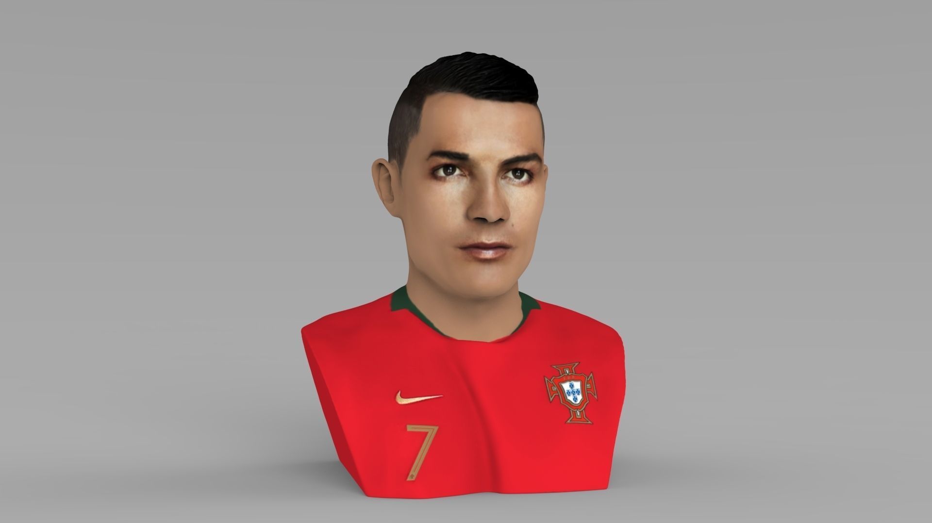 Cristiano Ronaldo bust ready for full color 3D printing 3D print model_15