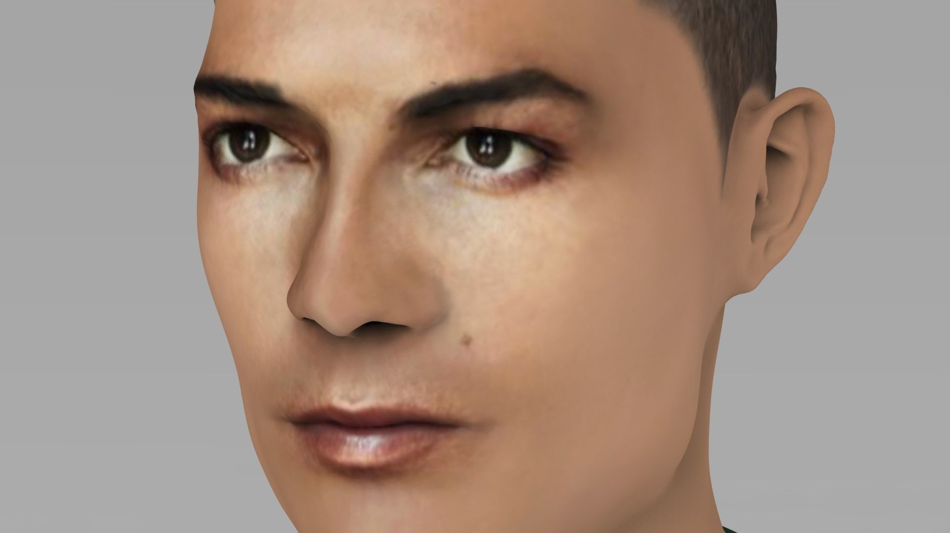 Cristiano Ronaldo bust ready for full color 3D printing 3D print model_16