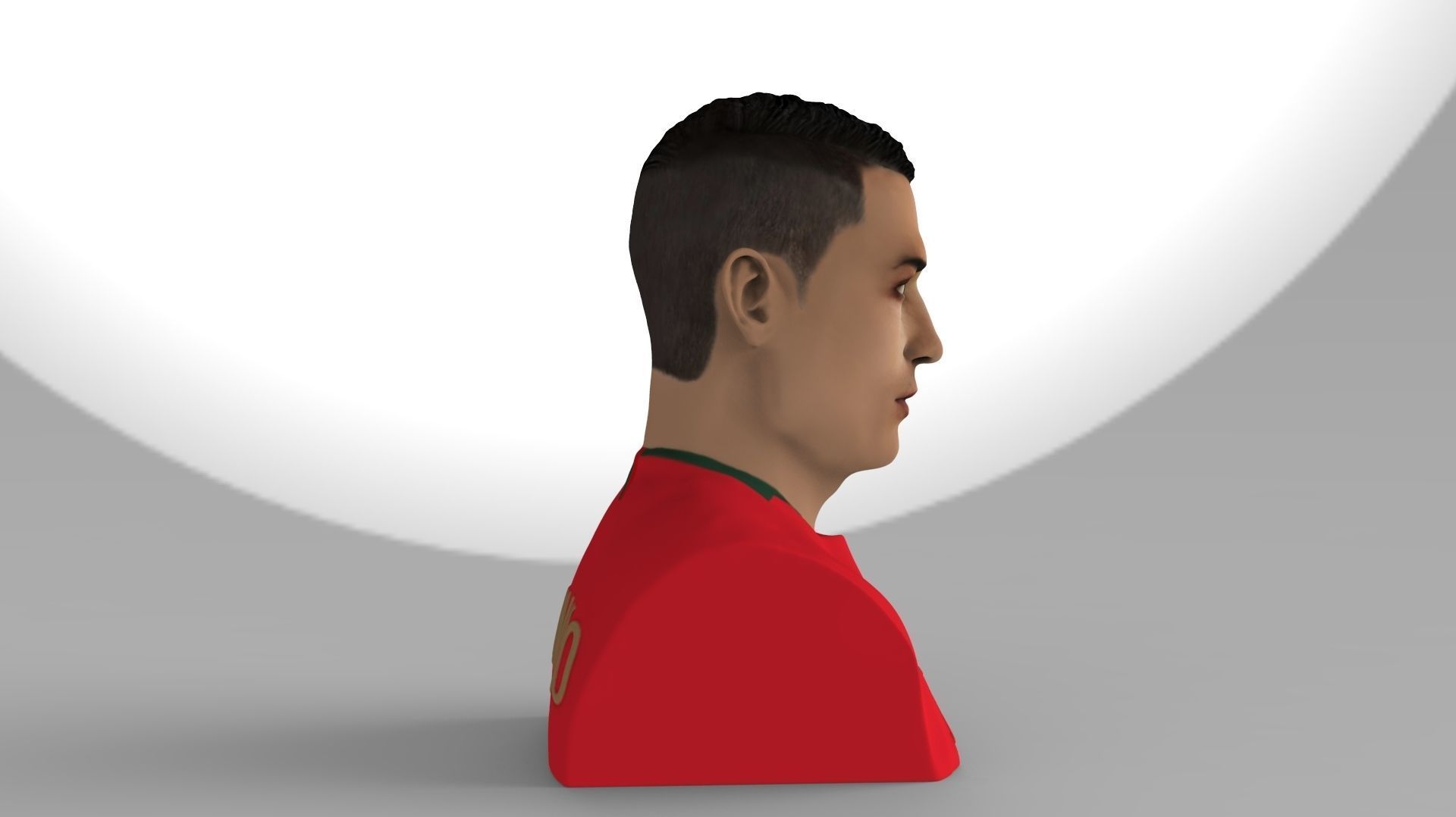 Cristiano Ronaldo bust ready for full color 3D printing 3D print model_10