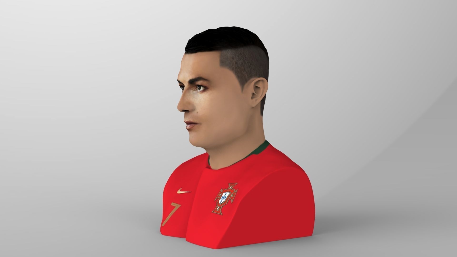 Cristiano Ronaldo bust ready for full color 3D printing 3D print model_4