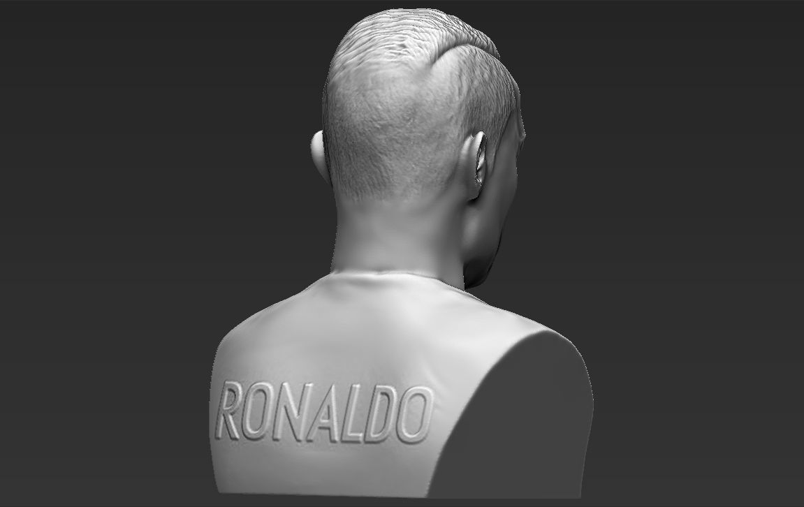Cristiano Ronaldo bust ready for full color 3D printing 3D print model_33