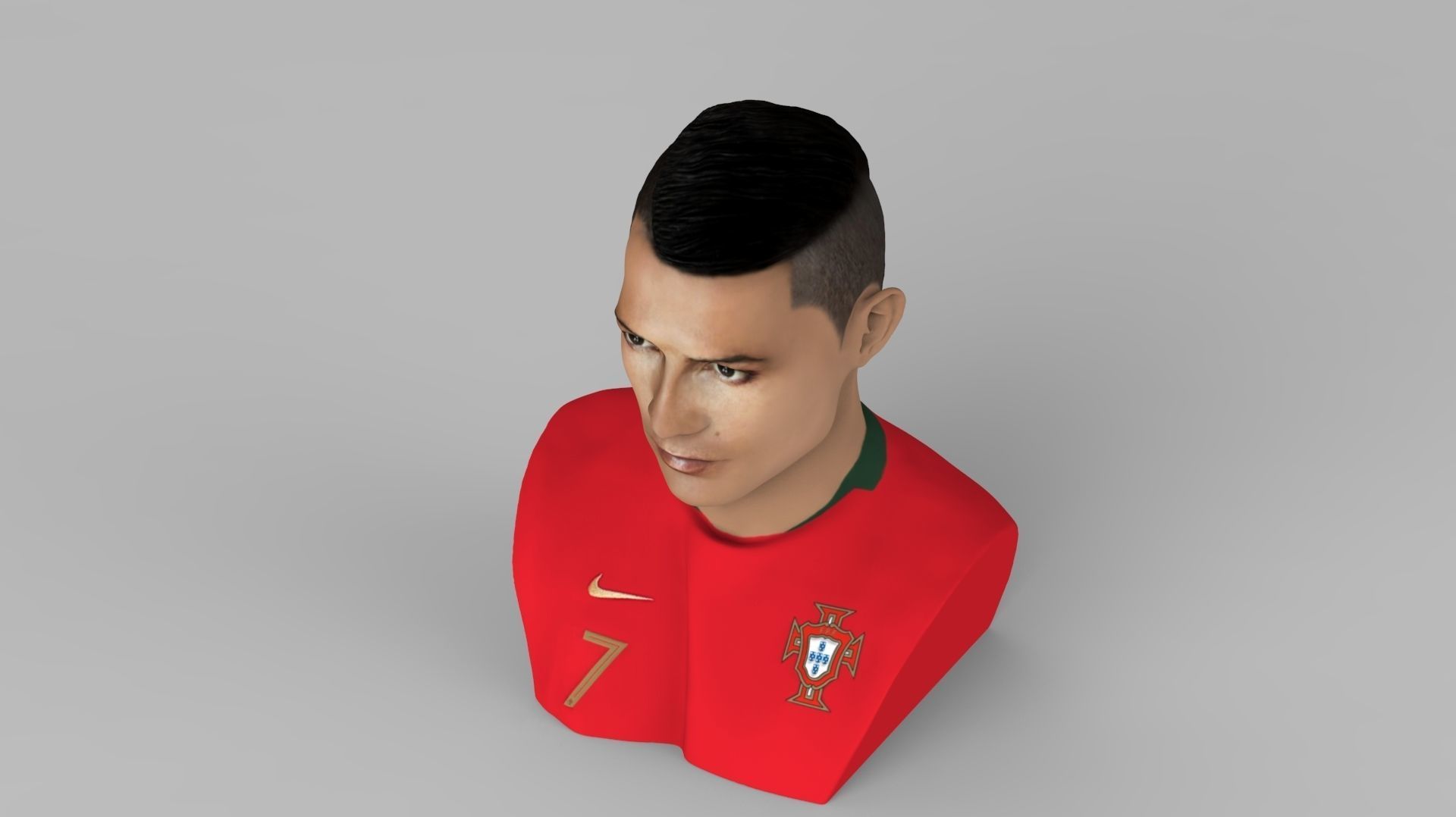 Cristiano Ronaldo bust ready for full color 3D printing 3D print model_14