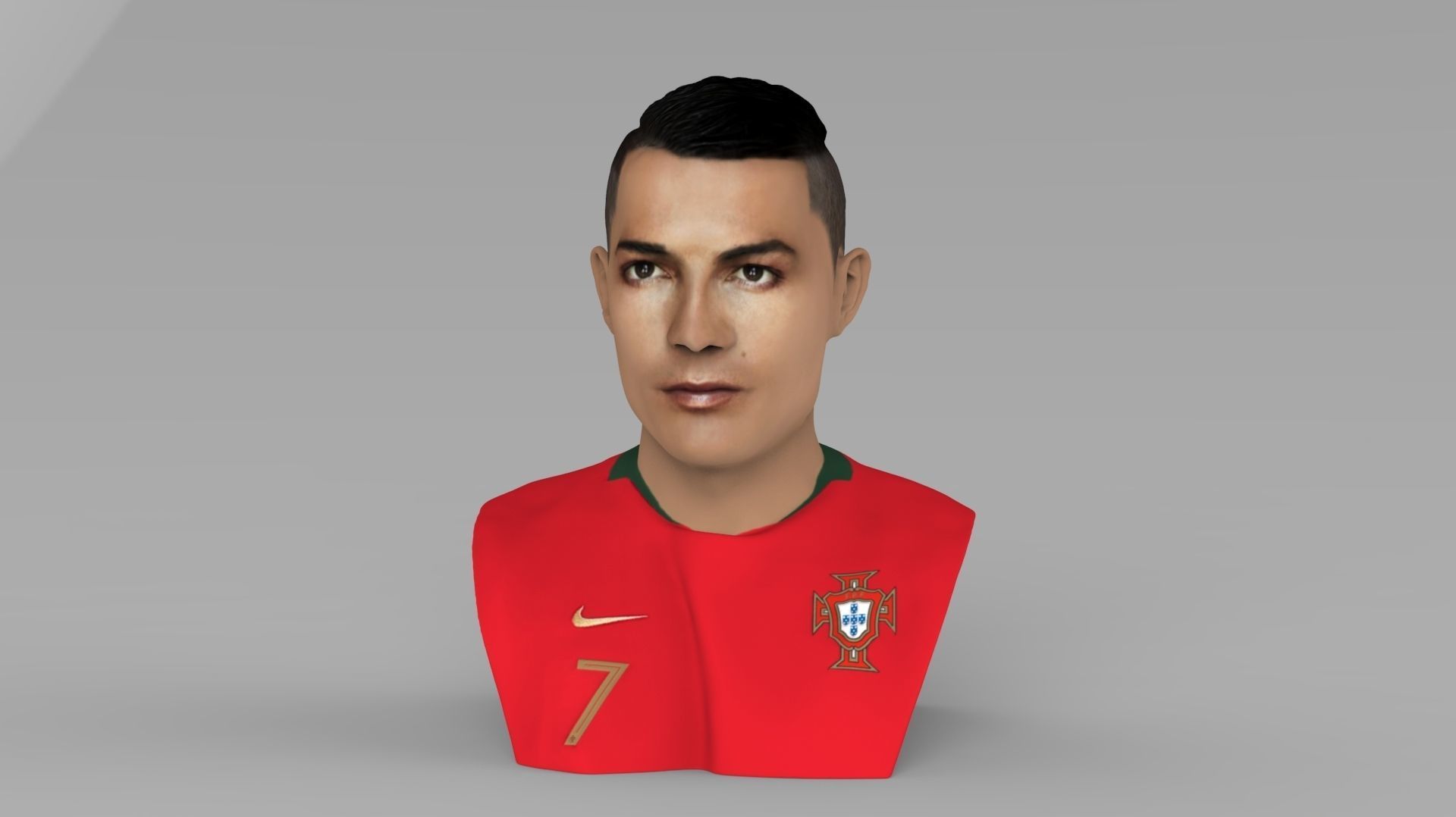 Cristiano Ronaldo bust ready for full color 3D printing 3D print model_2