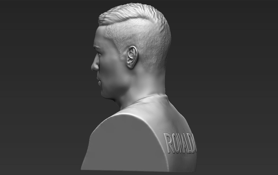Cristiano Ronaldo bust ready for full color 3D printing 3D print model_37