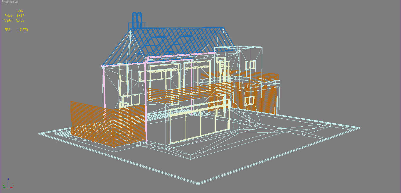 Contemporary House 2 Low-poly 3D model_13