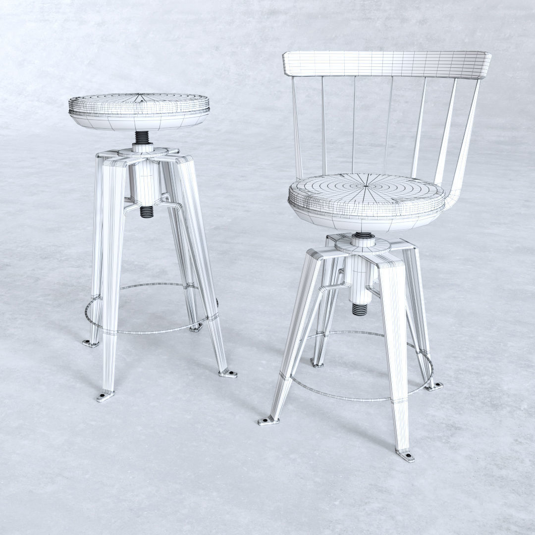 Chair Antelope 3D model_4