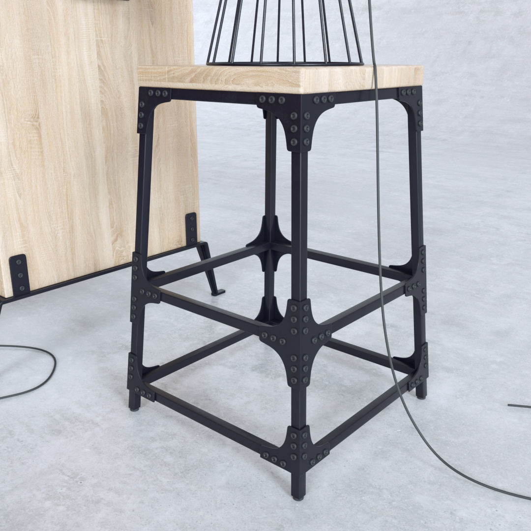 Bar High Horse 3D model_1