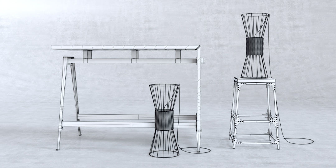 Bar High Horse 3D model_3