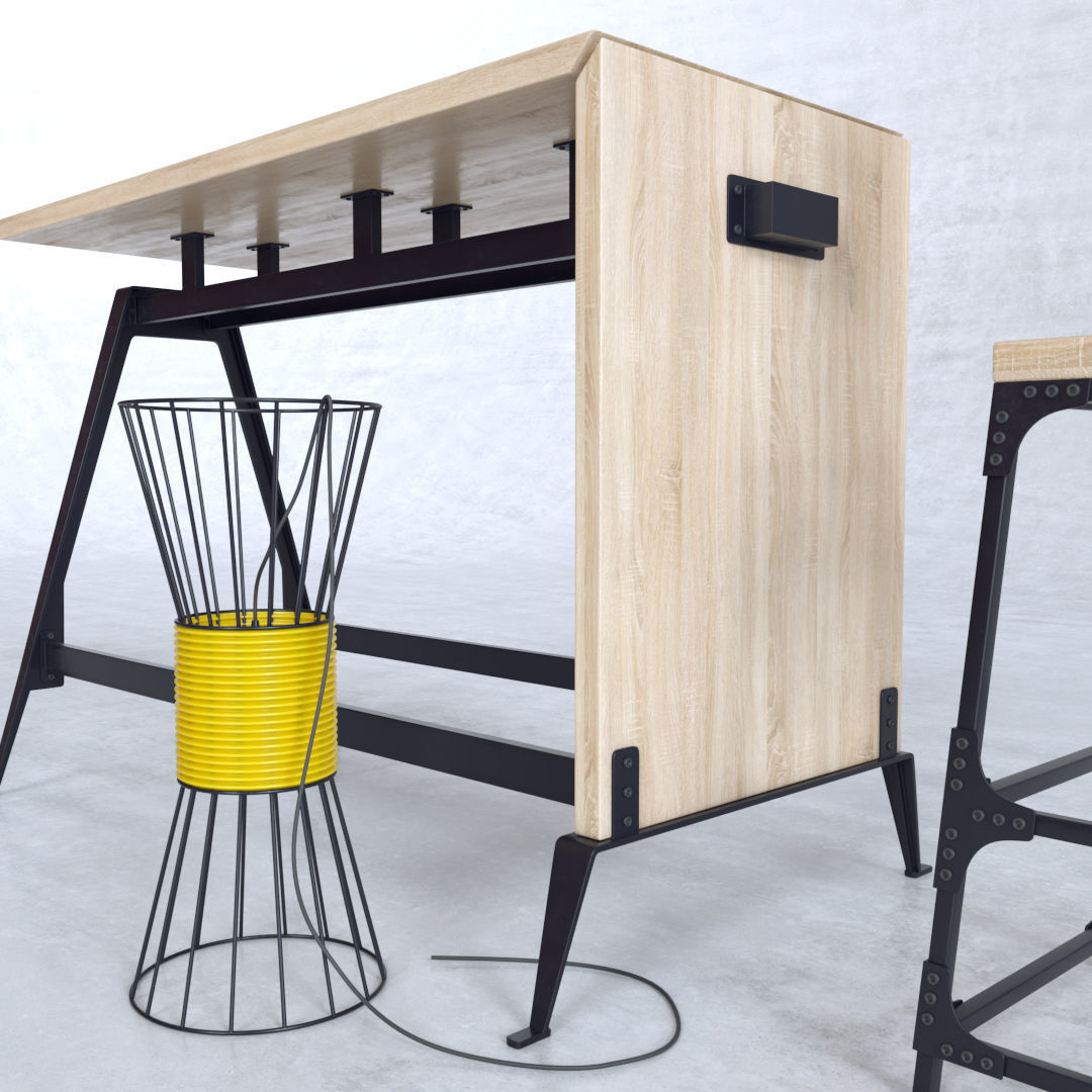 Bar High Horse 3D model_2