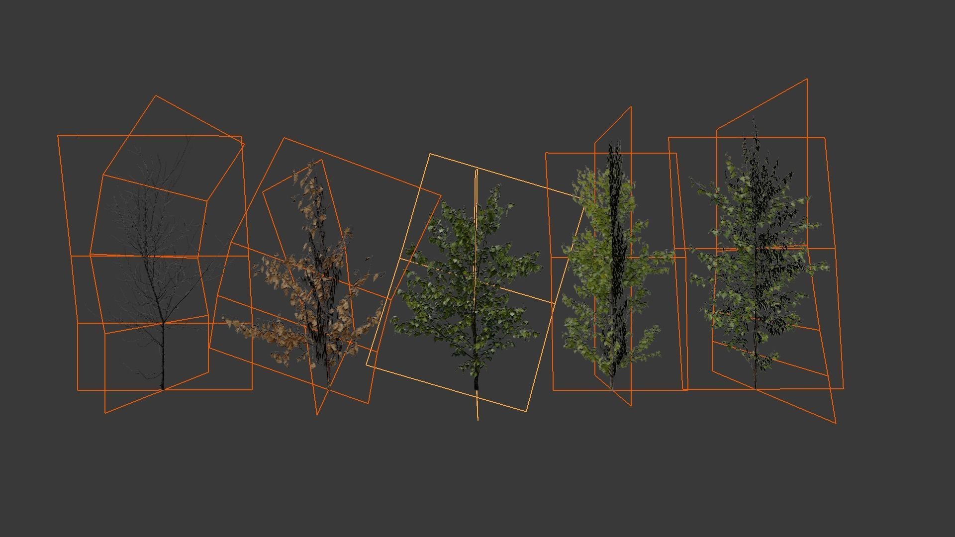 Extra lowpoly trees set Free low-poly 3D model_7
