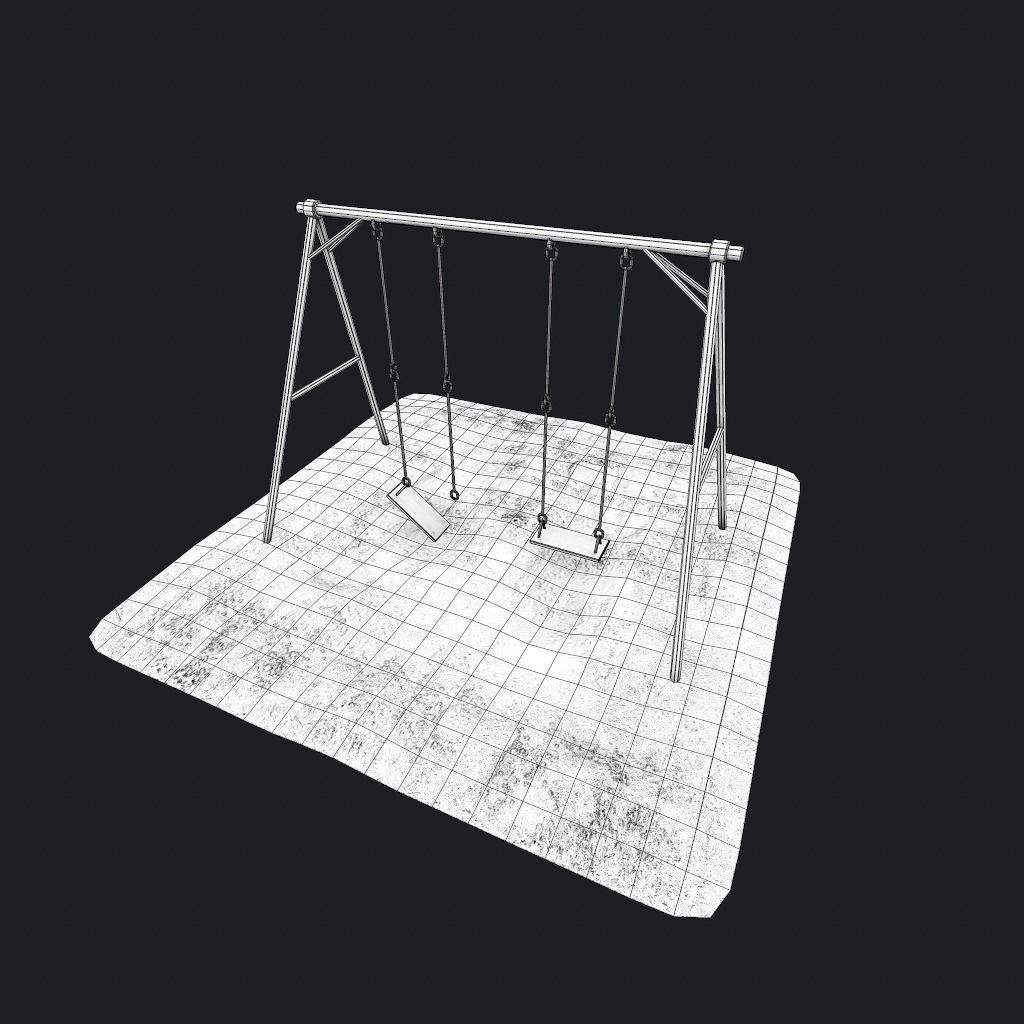Old Swing pbr Low-poly 3D model_15