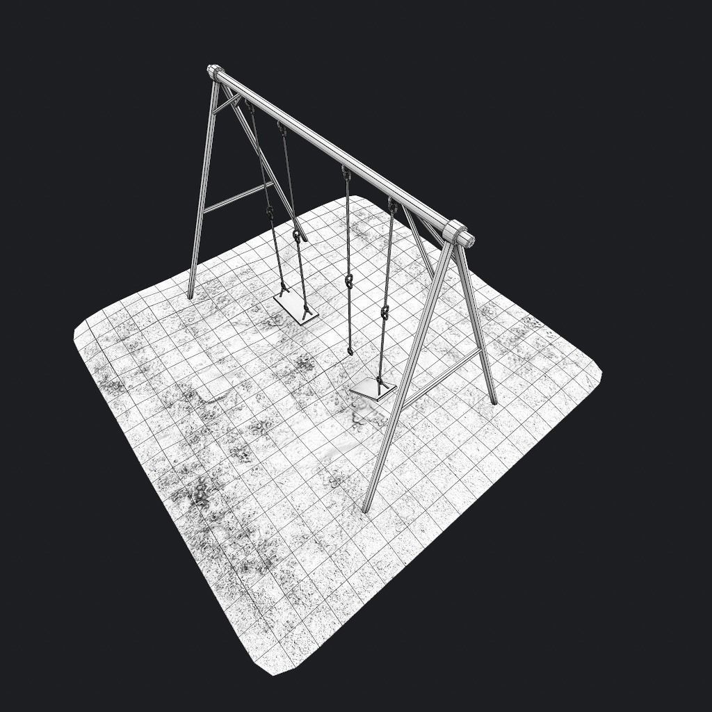 Old Swing pbr Low-poly 3D model_16