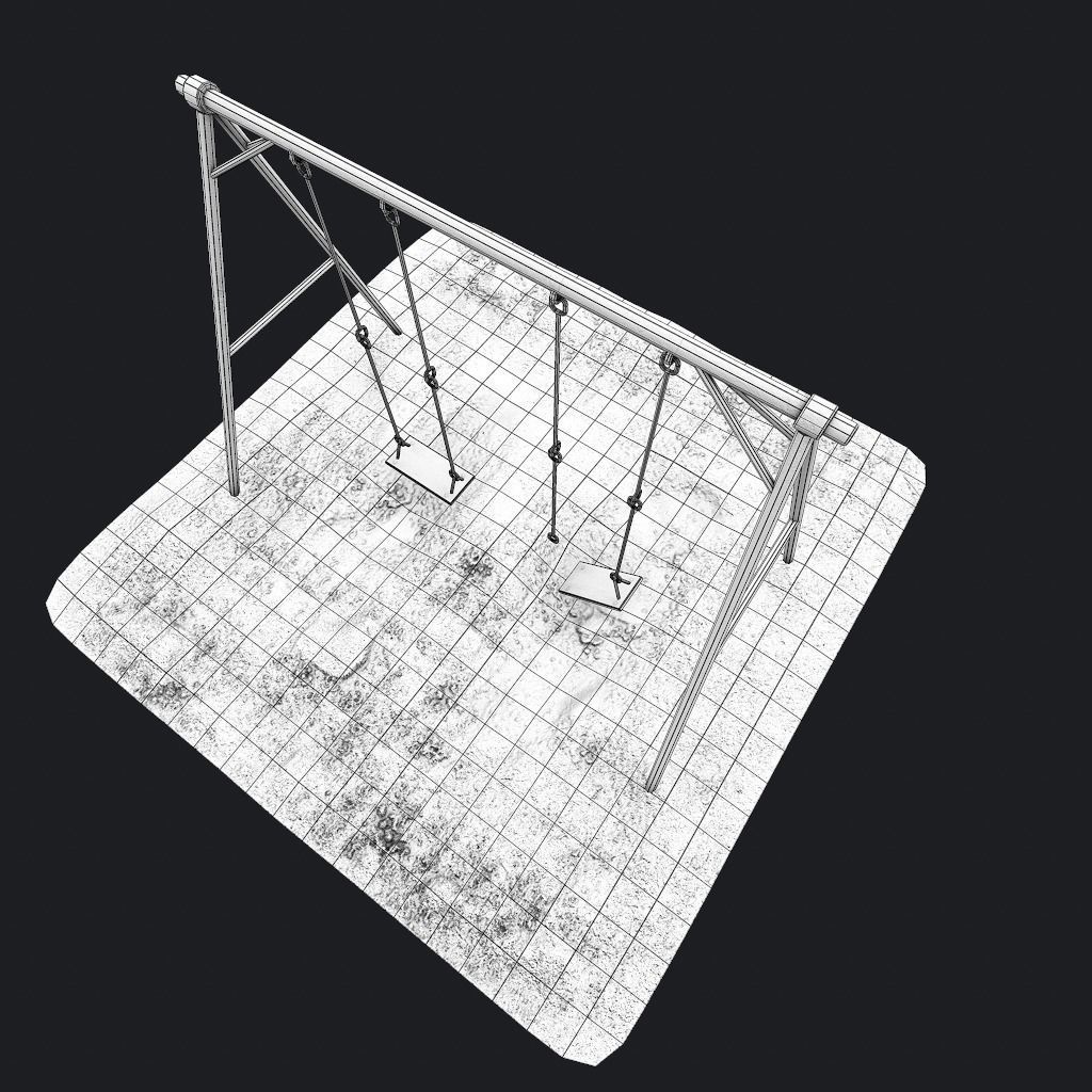 Old Swing pbr Low-poly 3D model_18